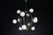 Mid-Century Chandelier in Brass and 12 Opaline Globes from Stilnovo, Italy 1950s 8