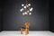 Mid-Century Chandelier in Brass and 12 Opaline Globes from Stilnovo, Italy 1950s, Image 3