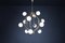 Mid-Century Chandelier in Brass and 12 Opaline Globes from Stilnovo, Italy 1950s 13