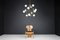 Mid-Century Chandelier in Brass and 12 Opaline Globes from Stilnovo, Italy 1950s, Image 7