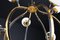 Mid-Century Chandelier in Brass and 12 Opaline Globes from Stilnovo, Italy 1950s 15
