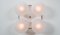 Mid-Century Brass Ceiling Light with Pearl White Glass Globe, 1970s 6