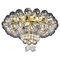 Grande Hotel Chandelier with Brass Fixture and Hand-Blown Glass Globes, 1960s, Image 1