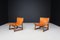 Lounge Chairs in Walnut and Cognac Leather from Paco Muñoz Riaza, Spain, 1960s, Set of 2 8
