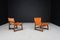 Lounge Chairs in Walnut and Cognac Leather from Paco Muñoz Riaza, Spain, 1960s, Set of 2 4