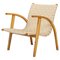 Easy Chair in Oak Bentwood and Canvas by Jan Vanek, Prague, 1930s, Image 1