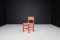 Red Painted Beech and Rush Dining Room Chairs by Charlotte Perriand, 1960s, Set of 6, Image 6