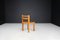 Esszimmerstühle aus Ulmenholz & Cognacfarbenem Leder, Italien, 1950er, 4er Set 6