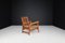 Brutalist Sculptural Adjustable Lounge Chairs in Oak, France, 1950s, Set of 2, Image 8