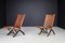 Cognac-Colored Saddle Leather Folding Chairs Ecuador from Angel I. Pazmino, 1970s, Set of 2 9