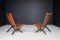 Cognac-Colored Saddle Leather Folding Chairs Ecuador from Angel I. Pazmino, 1970s, Set of 2 6