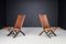 Cognac-Colored Saddle Leather Folding Chairs Ecuador from Angel I. Pazmino, 1970s, Set of 2 2