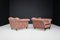 Lounge Chairs in Walnut, Fabric, and Brass by Guglielmo Ulrich, Italy, 1930s, Set of 2 13