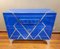 Art Deco Style Blue Glass Commode 5