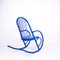 Blue Lacquered Tubular Metal Rocking Chair, 1970s, Image 9