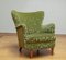 Laila Wingback Chair in Velvet attributed to Ilmari Lappalainen for Asko, 1950s, Image 9