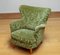 Laila Wingback Chair in Velvet attributed to Ilmari Lappalainen for Asko, 1950s 4