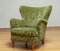 Laila Wingback Chair in Velvet attributed to Ilmari Lappalainen for Asko, 1950s, Image 8