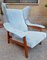 Poltrone in tessuto azzurro di Franco Albini per Cassina, anni '90, '50, set di 2, Immagine 4