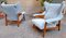 Set de Fauteuils en Tissu Bleu Clair par Franco Albini pour Cassina, 1990s, 1950s 2