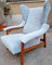 Set de Fauteuils en Tissu Bleu Clair par Franco Albini pour Cassina, 1990s, 1950s 8