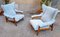 Armchairs in Light Blue Fabric by Franco Albini for Cassina, 1990s, 1950s, Set of 2 3