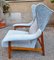 Set de Fauteuils en Tissu Bleu Clair par Franco Albini pour Cassina, 1990s, 1950s 7