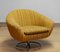 Yellow Bouclé Swivel Chair from Dux, Sweden, 1960s, Image 3