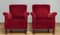 Lounge Chairs in Wine Red Velvet / Velour, Denmark, 1930s, Set of 2 10