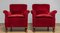Lounge Chairs in Wine Red Velvet / Velour, Denmark, 1930s, Set of 2 1