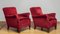 Lounge Chairs in Wine Red Velvet / Velour, Denmark, 1930s, Set of 2 7