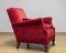 Lounge Chair in Wine Red Velvet / Velour, Denmark, 1930s 3