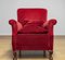 Lounge Chair in Wine Red Velvet / Velour, Denmark, 1930s, Image 1