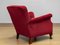 Fauteuil en Velours Bordeaux / Velours, Danemark, 1930s 5