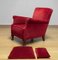 Lounge Chair in Wine Red Velvet / Velour, Denmark, 1930s 8