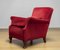 Lounge Chair in Wine Red Velvet / Velour, Denmark, 1930s, Image 1