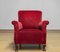 Lounge Chair in Wine Red Velvet / Velour, Denmark, 1930s, Image 9