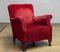 Lounge Chair in Wine Red Velvet / Velour, Denmark, 1930s 2
