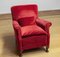 Lounge Chair in Wine Red Velvet / Velour, Denmark, 1930s 11