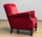 Lounge Chair in Wine Red Velvet / Velour, Denmark, 1930s 9