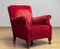 Lounge Chair in Wine Red Velvet / Velour, Denmark, 1930s 3