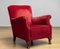 Lounge Chair in Wine Red Velvet / Velour, Denmark, 1930s, Image 3
