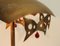 Lampada da tavolo in ottone con maschere, Turchia, anni '50, Immagine 4