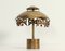 Turkish Brass Table Lamp with Masks, 1950s, Image 1