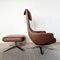 Leather Lounge Chair with Ottoman by Antonio Citterio for Vitra Repos, 2010s, Set of 2 7