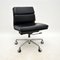 Chaise de Bureau Eames Soft Pad Vintage en Cuir par ICF pour ICF De Padova, 1970s 2