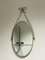 Specchio con cornice e motivo in ottone, anni '50, Immagine 1