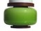 Large Italian Glass Green Wood Table Lamp from Stilnovo, 1950s, Image 3