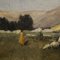 Italian Artist, Landscape with Hunter, 1899, Oil on Canvas, Framed 11