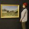 Italienischer Künstler, Landschaft mit Jäger, 1899, Öl auf Leinwand, Gerahmt 19